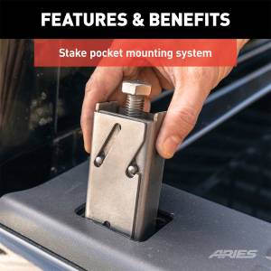 ARIES - ARIES AdvantEDGE Black Aluminum Headache Rack, Select Silverado, Sierra 2500, 3500 HD 1110105 - Image 10