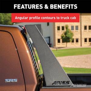 ARIES - ARIES Switchback Black Aluminum Headache Rack, Select Chevrolet Silverado, GMC Sierra 1110110 - Image 9