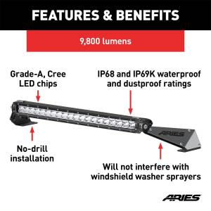 ARIES - ARIES Jeep JK Hood Light and Brackets 1501300 - Image 4