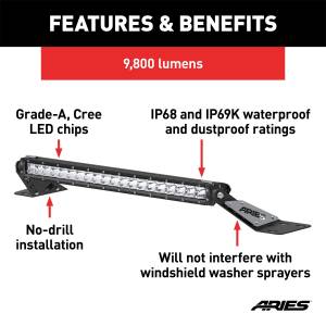 ARIES - ARIES Jeep TJ Hood Light and Brackets 1501302 - Image 4
