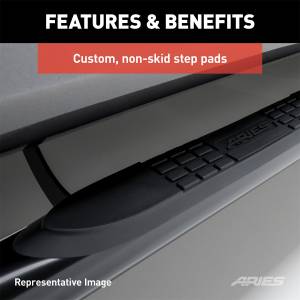 ARIES - ARIES 3" Round Polished Stainless Side Bars, Select Ford F-150 203007-2 - Image 6