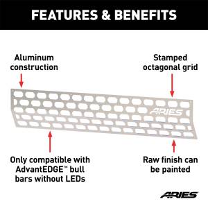 ARIES - ARIES AdvantEDGE Paintable Cover Plate for Bull Bars without LEDs 2055192 - Image 4