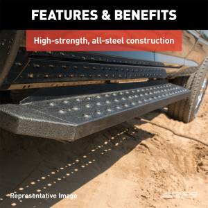 ARIES - ARIES RidgeStep 6-1/2" x 75" Black Steel Running Boards, Select Ford F-250, F-350 2055523 - Image 6