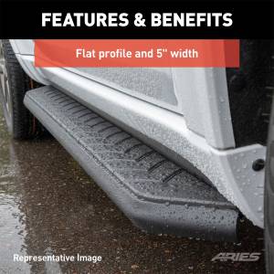 ARIES - ARIES AeroTread 5" x 67" Black Stainless Running Boards, Select Toyota RAV4 2061018 - Image 5