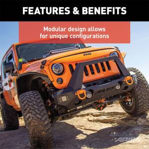 ARIES - ARIES TrailChaser Jeep Wrangler JK Steel Front Bumper Center Section 2081000 - Image 5
