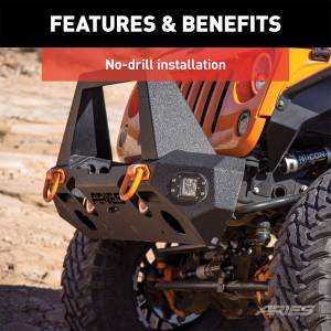 ARIES - ARIES TrailChaser Jeep Wrangler JK Steel Front Bumper Center Section 2081000 - Image 8