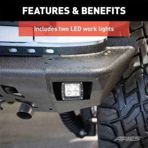 ARIES - ARIES TrailChaser Jeep Wrangler Steel Rear Bumper Corners with LEDs 2081222 - Image 6