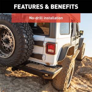 ARIES - ARIES TrailChaser Jeep Wrangler Steel Rear Bumper Corners with LEDs 2081222 - Image 7