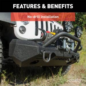 ARIES - ARIES TrailChaser Jeep Wrangler JK Steel Front Bumper (Option 4) 2082050 - Image 8