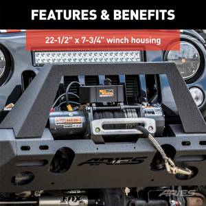 ARIES - ARIES TrailChaser Jeep Wrangler JK Steel Front Bumper (Option 2) 2082051 - Image 6