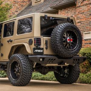 ARIES - ARIES TrailChaser Jeep Wrangler JK Aluminum Rear Bumper with LED Lights 2082061 - Image 3