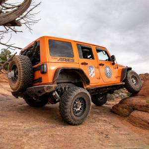 ARIES - ARIES Jeep Wrangler JK Black Aluminum Rear Fender Flares 2500201 - Image 2