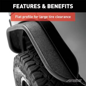 ARIES - ARIES Jeep Wrangler JK Black Aluminum Rear Fender Flares 2500201 - Image 5