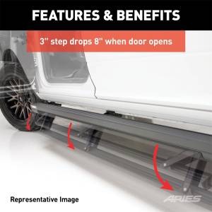 ARIES - ARIES ActionTrac 69.6" Powered Running Boards, Select Colorado, Canyon, Ext. Cab 3046504 - Image 5