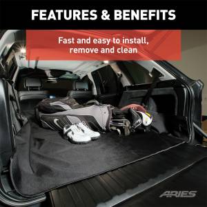 ARIES - ARIES Seat Defender 60" x 60" Removable Waterproof Black Cargo Blanket Protector 3149-09 - Image 4