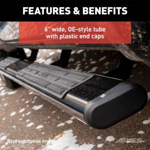 ARIES - ARIES 6" x 53" Black Aluminum Oval Side Bars, Select Ram 1500, 2500, 3500 4445043 - Image 4