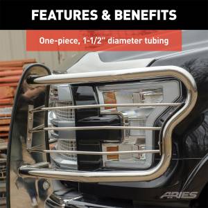 ARIES - ARIES Polished Stainless Grille Guard, Select Nissan Titan XD 9052-2 - Image 6