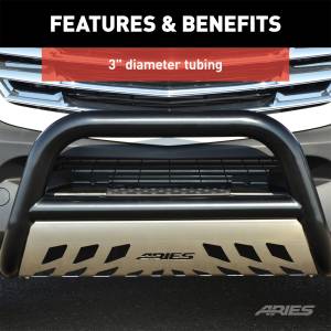 ARIES - ARIES 3" Black Steel Bull Bar, Select Ford F-250, F-350 Super Duty B35-3006 - Image 6