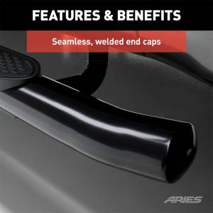 ARIES - ARIES 4" Black Steel Oval Side Bars, Select Dodge, Ram 1500, 2500, 3500 S225039 - Image 6