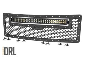 Rough Country Ford Mesh Grille w/30in Dual Row Black Series LED w/ Amber DRL (09-14 F-150) 70231