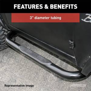 ARIES - ARIES 3" Round Polished Stainless Side Bars, Select Jeep Wrangler YJ, TJ 35600-2 - Image 7