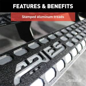 ARIES - ARIES AdvantEDGE 5-1/2" x 91" Chrome Aluminum Side Bars (No Brackets) 2055891 - Image 7