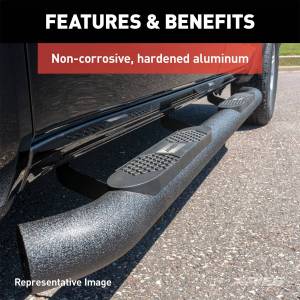 ARIES - ARIES Big Step 4" Black Aluminum Round Side Bars, Select Silverado, Sierra 2500, 3500 AL234013 - Image 5