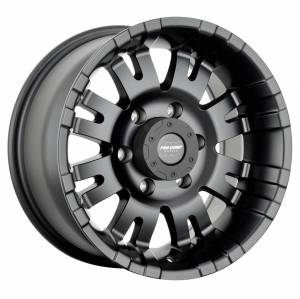 Pro Comp Wheels Raven Satin Black 16x8 6x5.5 4.5BS Offset 0mm Cap P/N 8425041 5001-6883