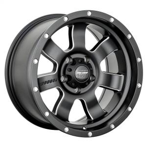 Pro Comp Wheels Inertia Satin Black Milled 17X9 5x5 4.75BS Offset -6mm Cap P/N 513955000 5139-7973