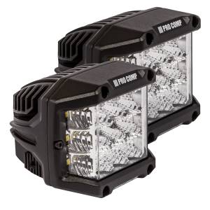 Pro Comp Suspension Pro Comp 2X2 Wide Angle Cube Led Combo Pair (Black) 76411P