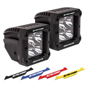 Pro Comp Suspension Pro Comp 2X2 Square 3W Led Spot Pair 76414P