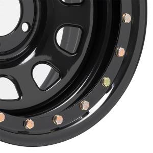 Pro Comp Steel Wheels - Pro Comp Steel Wheels Series 252 Flat Black 15x10 5x5.5 3.75BS Offset -44mm Cap P/N 1425017 252-5185F - Image 2