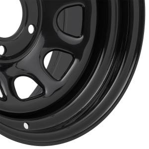 Pro Comp Steel Wheels - Pro Comp Steel Wheels Series 51 Flat Black 15x10 5x4.5 3.75BS Offset -44mm Cap P/N 1330017 51-5165F - Image 2