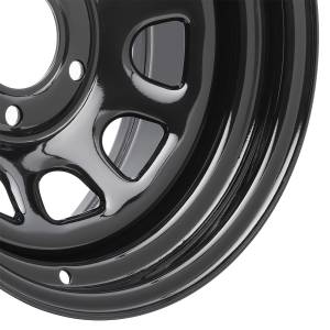 Pro Comp Steel Wheels - Pro Comp Steel Wheels Series 51 Gloss Black 15x10 5x5.5 3.75BS Offset -44mm Cap P/N 1425016 51-5185 - Image 2