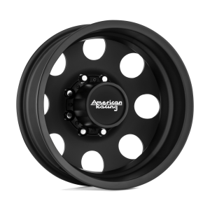 American Racing - American Racing AR204 BAJA DUALLY 16X6 8X6.5 Satin Black - Rear|AR204660807134N - Image 2