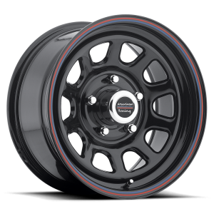American Racing - American Racing AR767 15X10 5X5.0 Gloss Black Steel With Red And Blue Stripe|AR7675173 - Image 2