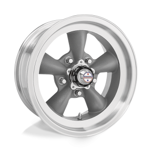 American Racing Vintage - American Racing Vintage VN105 TORQ THRUST D 15X4.5 5X4.75 Torq Thrust Gray Machined Lip|VN1055461 - Image 2