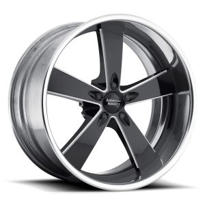American Racing Vintage - American Racing Vintage VN472 BURNOUT 18X10 BLANK Two-Piece Black Milled Center Polished Rim|VN472810XX - Image 2