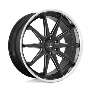 Asanti Black - Asanti Black ABL-29 EMPEROR 22X10 5X120 Gloss Black Milled With Chrome Lip|ABL29-22105230BK - Image 2