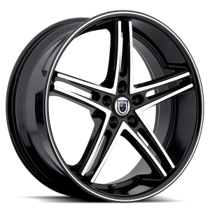 Asanti Black - Asanti Black ABL-7 22X9 5X115 Machine Face With Black Lip|ABL7-22901515MB - Image 2