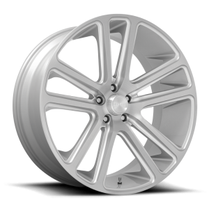 DUB 1PC - DUB 1PC S257 FLEX 24X10 6X135 Gloss Silver Brushed Face|S257240089+30 - Image 2