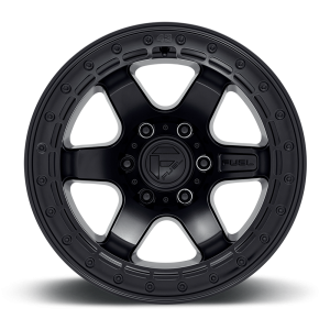 Fuel 1PC - Fuel 1PC D122 BLOCK BEADLOCK 17X9 6X5.5 Matte Black With Matte Black Ring|D12217908445 - Image 4