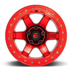Fuel 1PC - Fuel 1PC D123 BLOCK BEADLOCK 17X8.5 6X5.5 Candy Red With Candy Red Ring|D12317858447 - Image 4