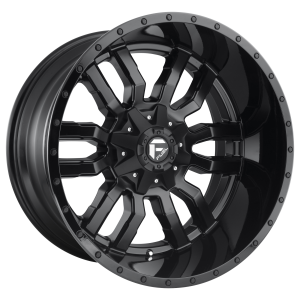 Fuel 1PC D596 SLEDGE 20X10 8X180 Matte Black Gloss Black Lip|D59620001847
