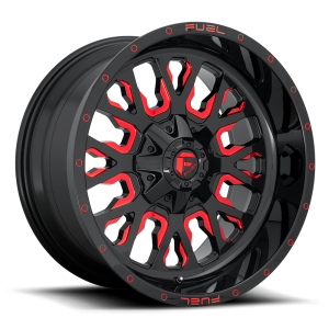 Fuel 1PC - Fuel 1PC D612 STROKE 18X9 8X6.5 Gloss Black Red Tinted Clear|D61218908250 - Image 2