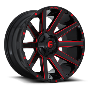 Fuel 1PC - Fuel 1PC D643 CONTRA 20X10 6X135/5.5 Gloss Black Red Tinted Clear|D64320009847 - Image 2