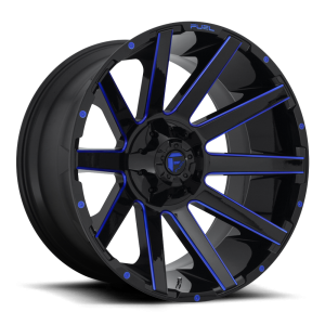 Fuel 1PC - Fuel 1PC D644 CONTRA 24X12 8X180 Gloss Black Blue Tinted Clear|D64424201847 - Image 2