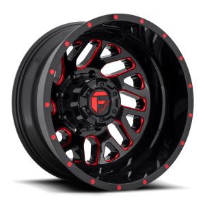 Fuel 1PC - Fuel 1PC D656 TRITON 20X8.25 8X6.5 Gloss Black Red Tinted Clear|D65620828D35 - Image 2