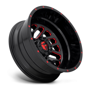 Fuel 1PC - Fuel 1PC D656 TRITON 20X8.25 8X6.5 Gloss Black Red Tinted Clear|D65620828D35 - Image 3