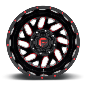 Fuel 1PC - Fuel 1PC D656 TRITON 20X8.25 8X6.5 Gloss Black Red Tinted Clear|D65620828D35 - Image 4